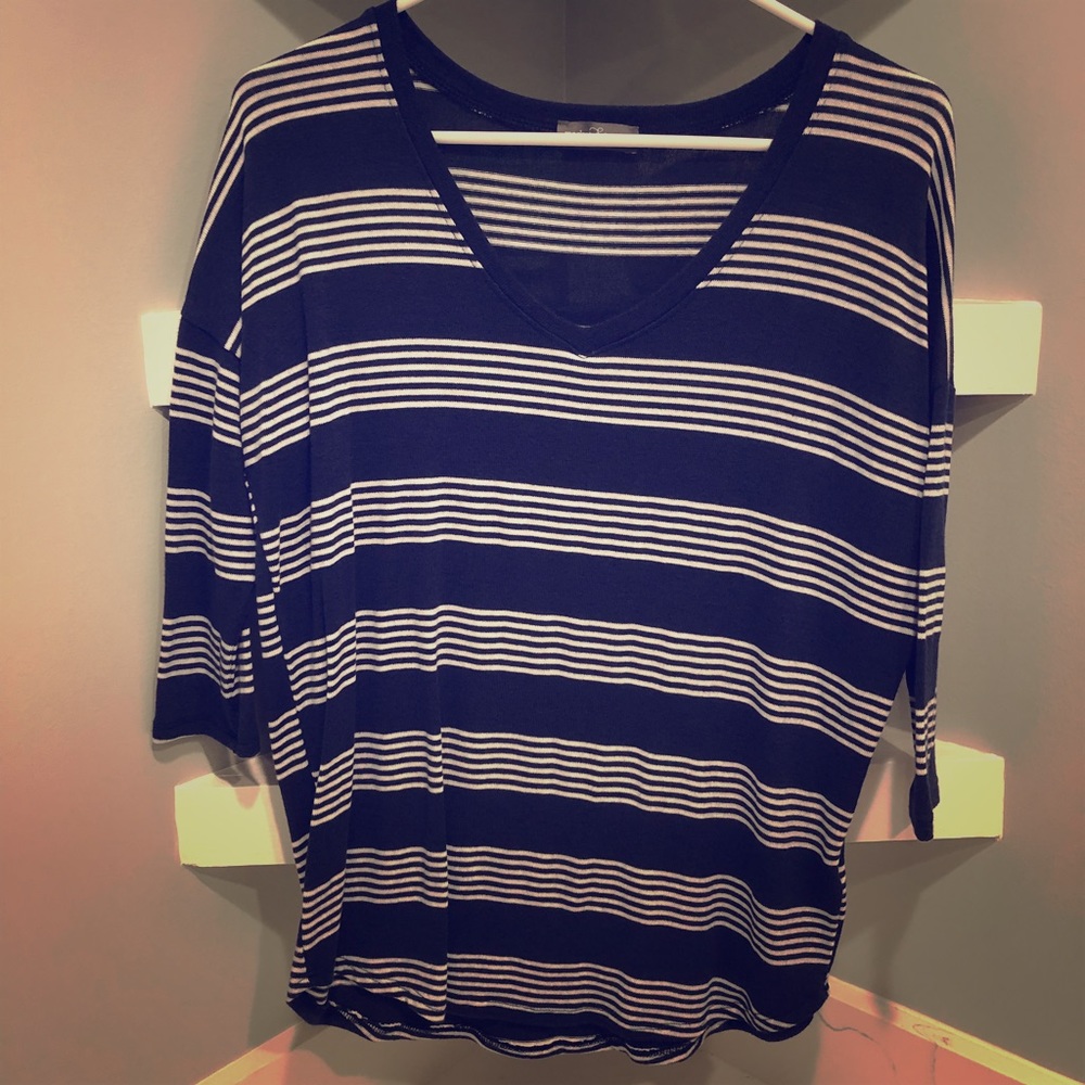 **CLOSEOUT**  Market & Spruce 3/4 Sleeve Striped Shirt